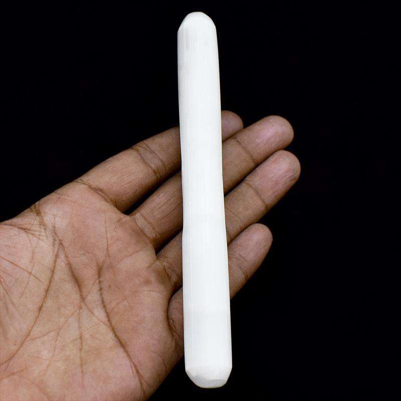 gemsmore:Selenite Hand Carved Healing Massage Wand