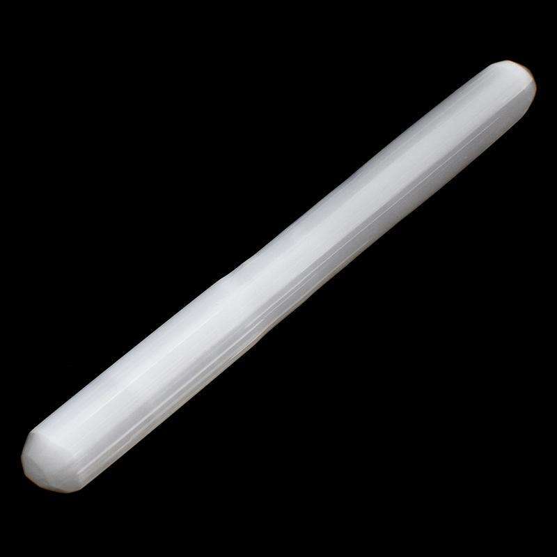 gemsmore:Selenite Hand Carved Healing Massage Wand
