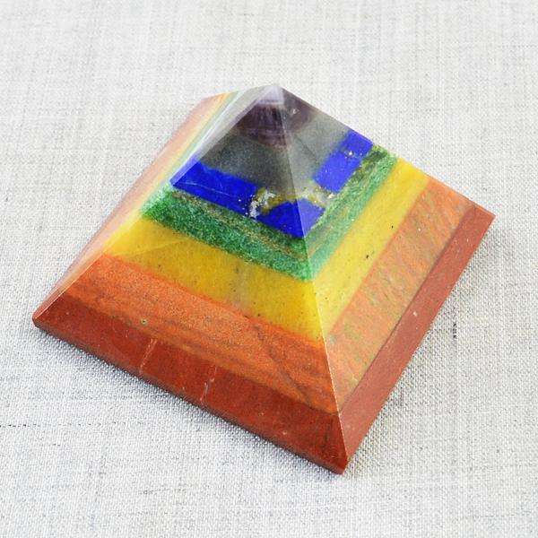 gemsmore:Seven Chakra Carved Reiki Healing Pyramid