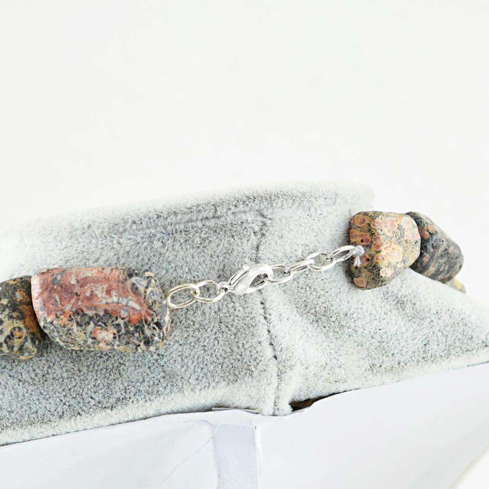 gemsmore:Single Strand Poppy Jasper Necklace Natural Faceted Beads