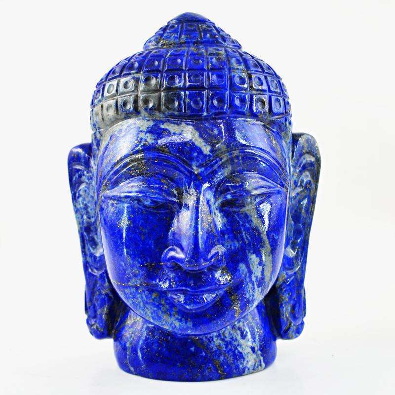 gemsmore:SOLD OUT : Blue Lapis Lazuli Lord Buddha Head Idol
