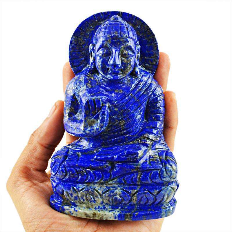 gemsmore:SOLD OUT : Blue Lapis Lazuli Lord Buddha Statue