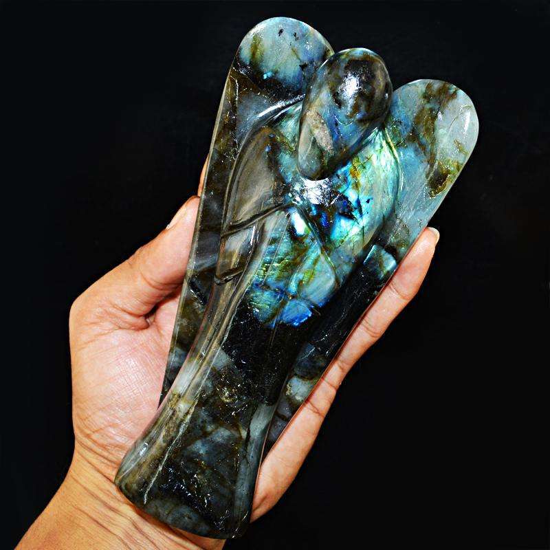 gemsmore:SOLD OUT : Exclusive Amazing Flash Labradorite Healing Angel