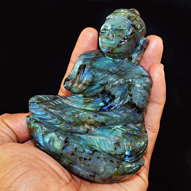 gemsmore:SOLD OUT :  Exclusive Amazing Flash Labradorite Lord Buddha