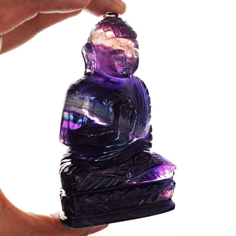 gemsmore:SOLD OUT : Genuine Multicolor Fluorite Lord Buddha Idol