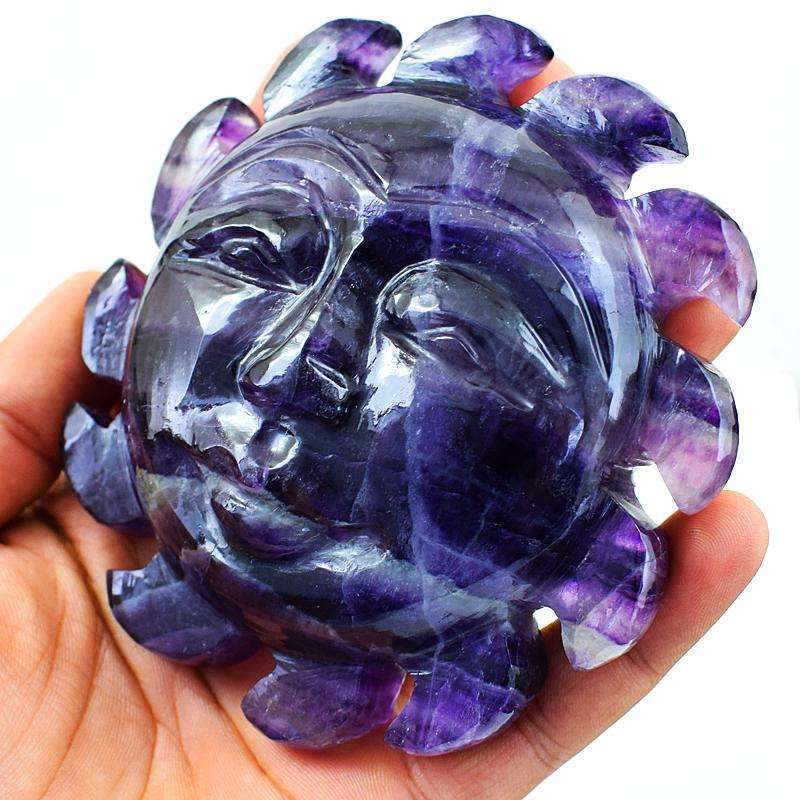 gemsmore:SOLD OUT : Multicolor Fluorite Sun Face Gemstone