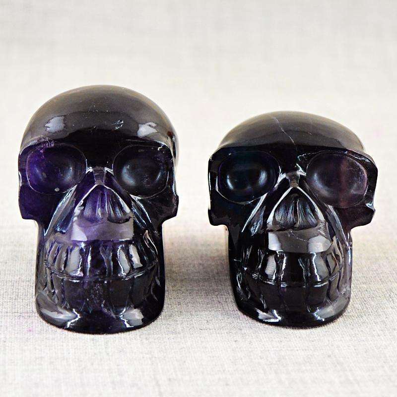 gemsmore:SOLD OUT : Natural Purple Amethyst Human Skull Lot