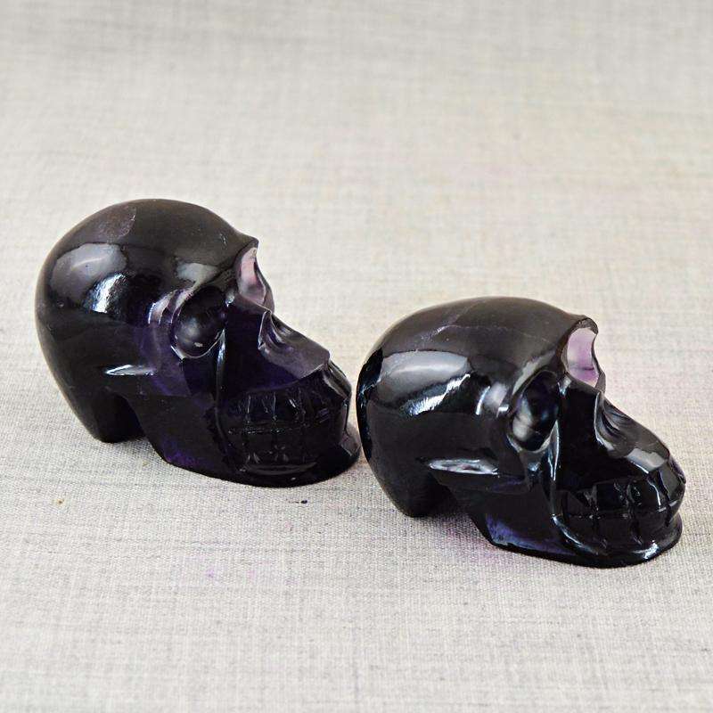 gemsmore:SOLD OUT : Natural Purple Amethyst Human Skull Lot