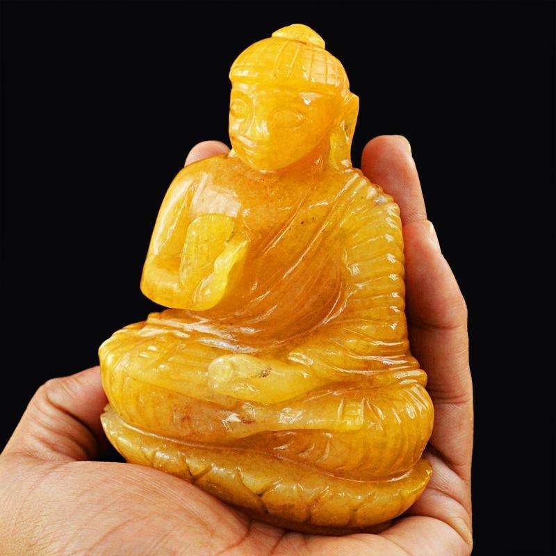 gemsmore:SOLD OUT : Yellow Aventurine Lord Buddha