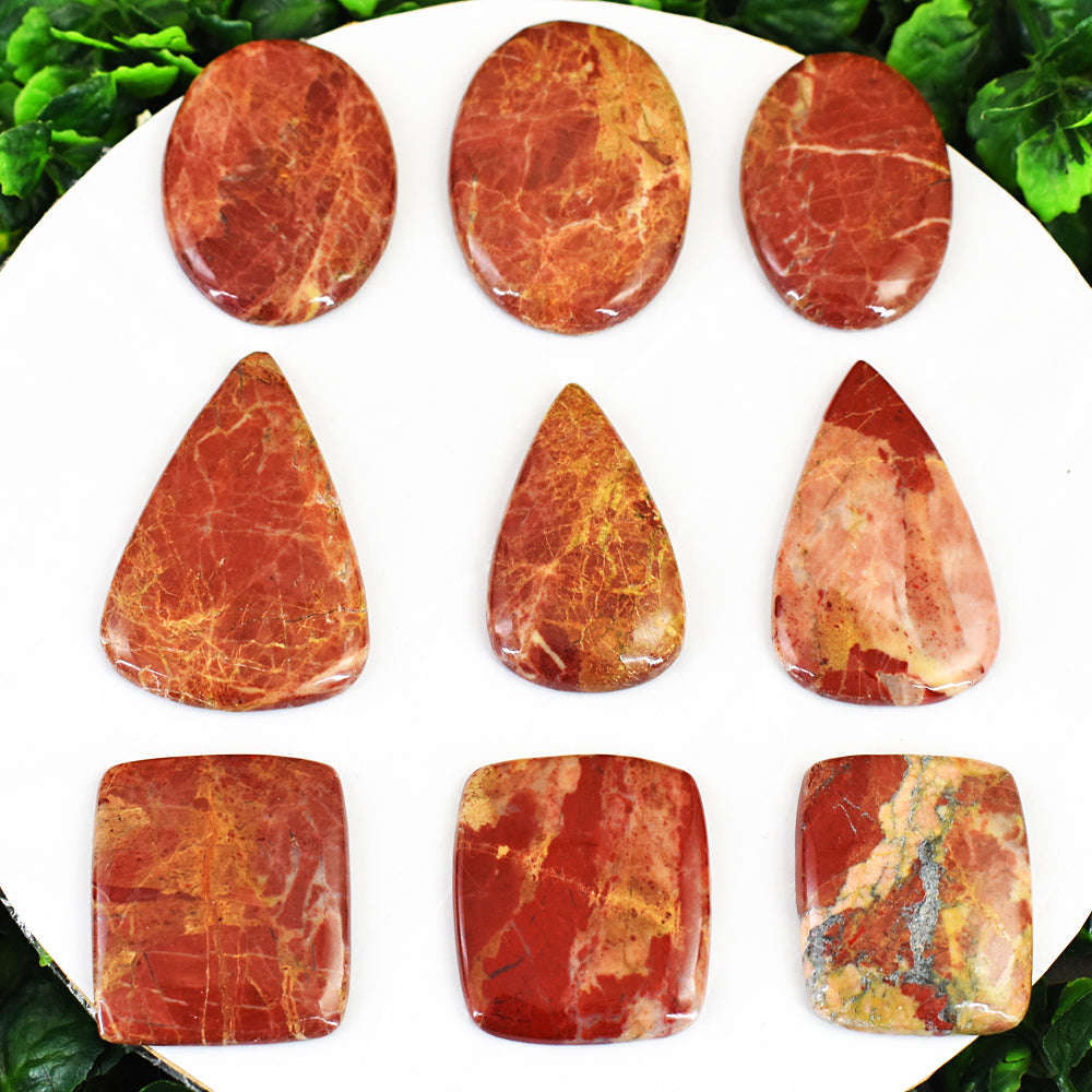 gemsmore:Stuning Cayon Jasper  Untreated Gemstone Cabochon Lot