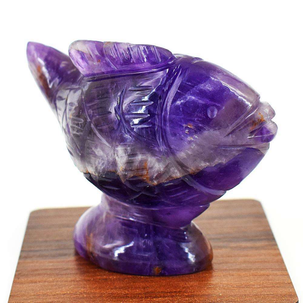 gemsmore:Stunning Amethyst Hand Carved Fish