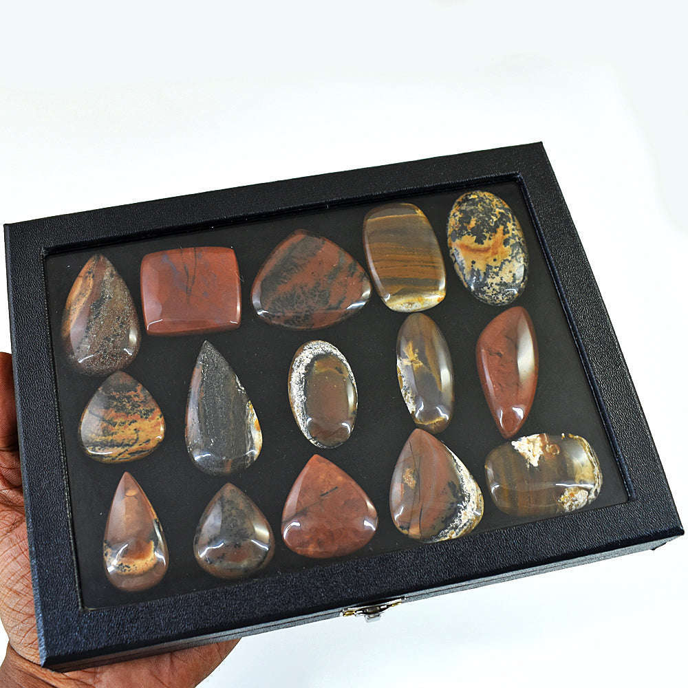 gemsmore:Stunning Honey Dendrite Untreated Gemstone Cabochon Lot