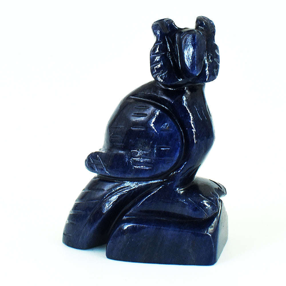 gemsmore:Stunning Iolite Hand Carved Genuine Crystal Gemstone Carving Owl
