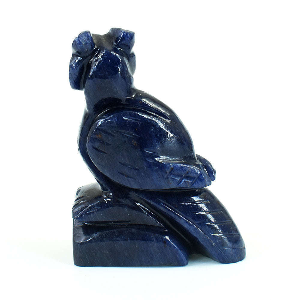 gemsmore:Stunning Iolite Hand Carved Genuine Crystal Gemstone Carving Owl