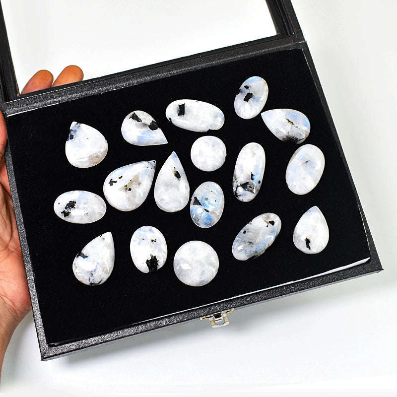 gemsmore:Stunning Moonstone Untreated Gemstone Cabochon Lot