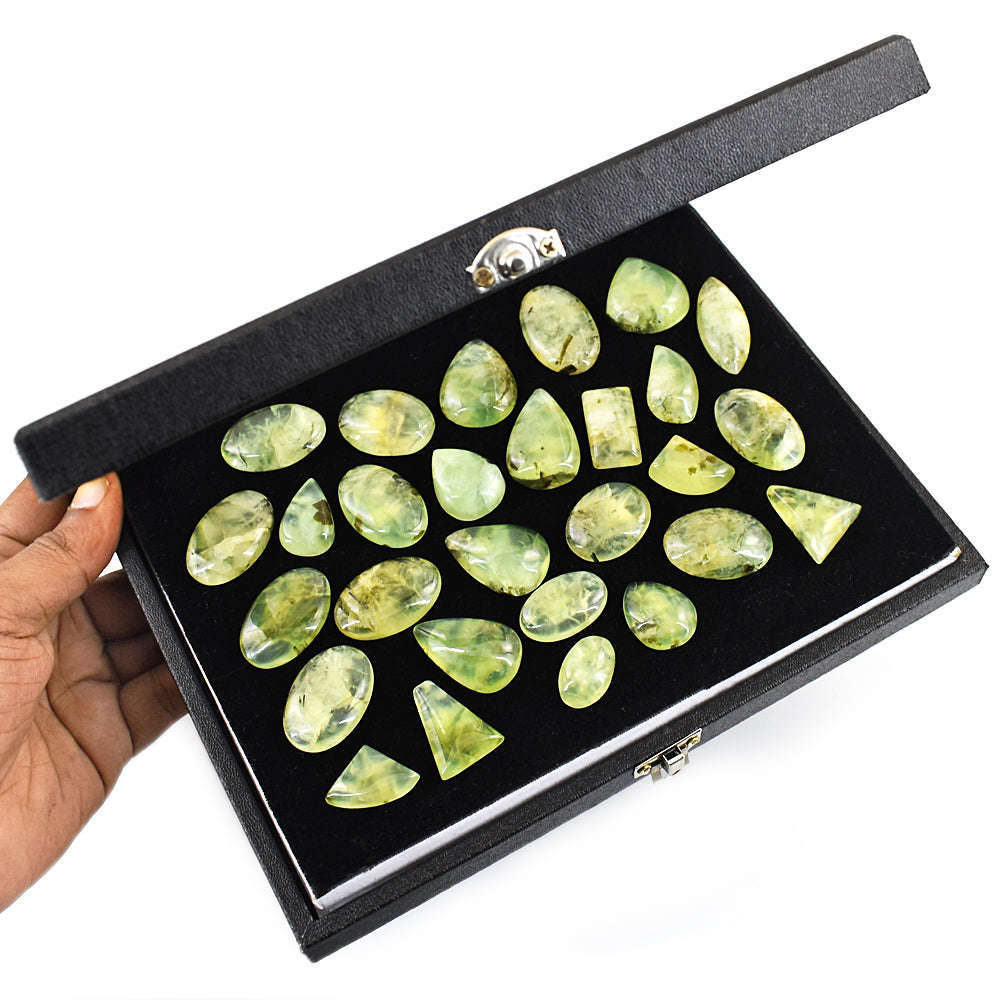 gemsmore:Stunning Phrenite Untreated Gemstone Cabochon Lot