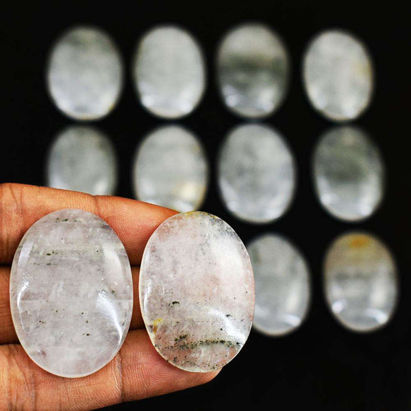 gemsmore:Stunning Rutile Quartz Untreated Gemstone Cabochon Lot