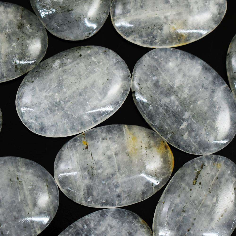 gemsmore:Stunning Rutile Quartz Untreated Gemstone Cabochon Lot