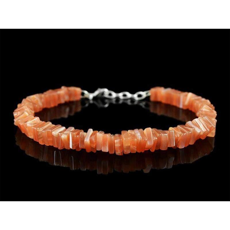 gemsmore:Women Jewellery Moonstone Bracelet Natural Untreated Beads